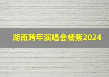 湖南跨年演唱会杨紫2024