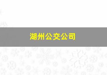 湖州公交公司