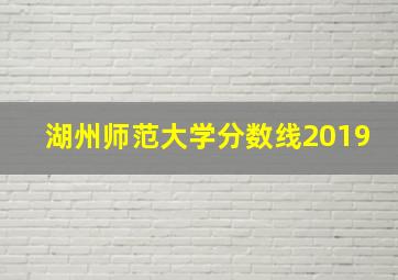 湖州师范大学分数线2019