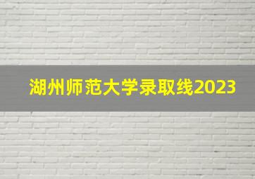 湖州师范大学录取线2023