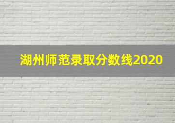 湖州师范录取分数线2020