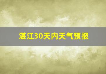 湛江30天内天气预报