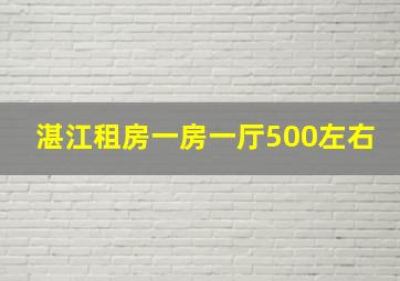 湛江租房一房一厅500左右