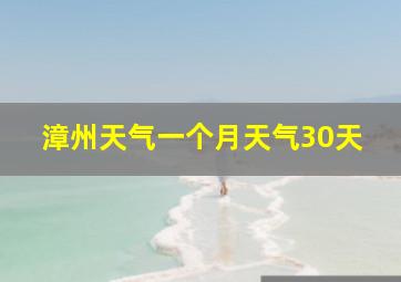 漳州天气一个月天气30天