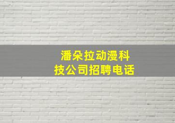 潘朵拉动漫科技公司招聘电话