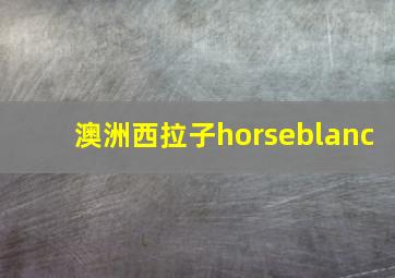 澳洲西拉子horseblanc