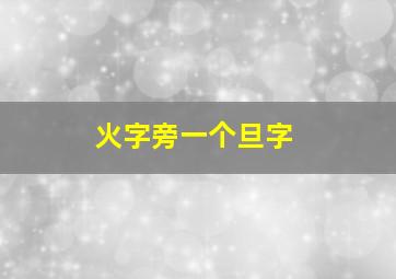 火字旁一个旦字