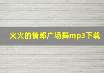 火火的情郎广场舞mp3下载