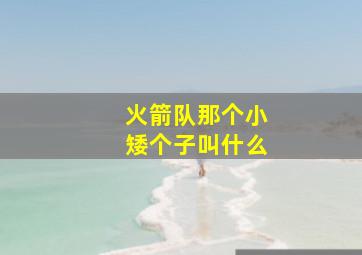 火箭队那个小矮个子叫什么