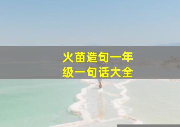 火苗造句一年级一句话大全