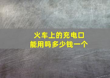 火车上的充电口能用吗多少钱一个