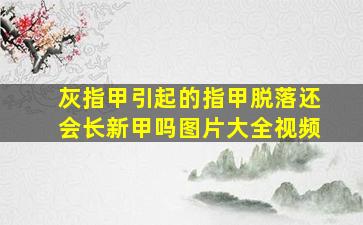 灰指甲引起的指甲脱落还会长新甲吗图片大全视频