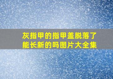 灰指甲的指甲盖脱落了能长新的吗图片大全集