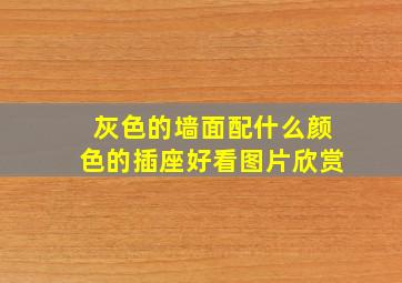 灰色的墙面配什么颜色的插座好看图片欣赏