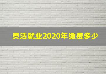 灵活就业2020年缴费多少