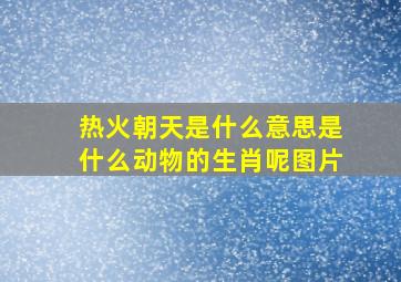 热火朝天是什么意思是什么动物的生肖呢图片