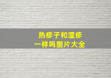 热疹子和湿疹一样吗图片大全