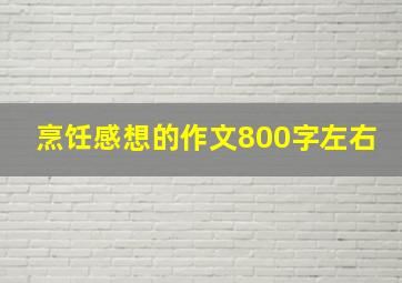 烹饪感想的作文800字左右