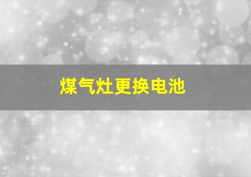 煤气灶更换电池