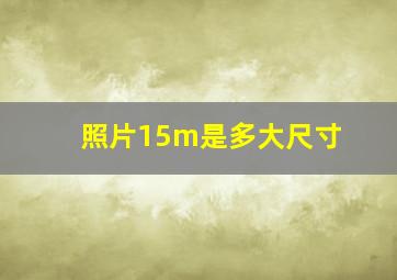 照片15m是多大尺寸