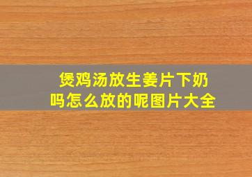 煲鸡汤放生姜片下奶吗怎么放的呢图片大全