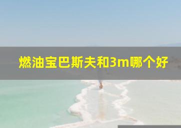 燃油宝巴斯夫和3m哪个好