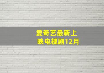 爱奇艺最新上映电视剧12月