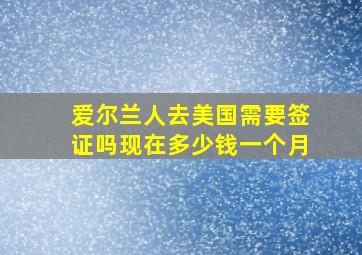 爱尔兰人去美国需要签证吗现在多少钱一个月