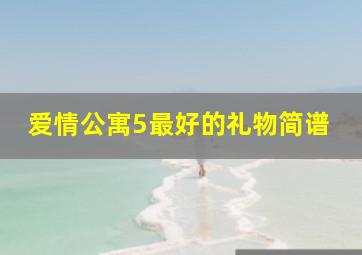 爱情公寓5最好的礼物简谱