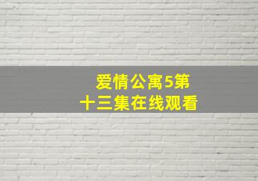 爱情公寓5第十三集在线观看