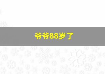 爷爷88岁了