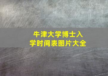 牛津大学博士入学时间表图片大全