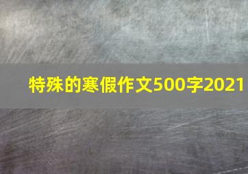 特殊的寒假作文500字2021