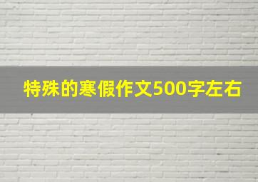 特殊的寒假作文500字左右