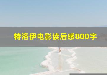 特洛伊电影读后感800字