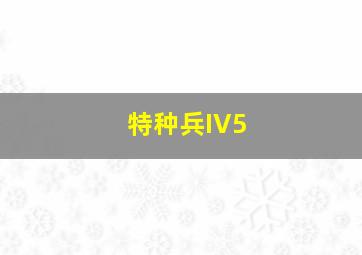 特种兵IV5