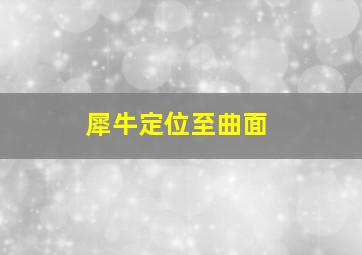 犀牛定位至曲面