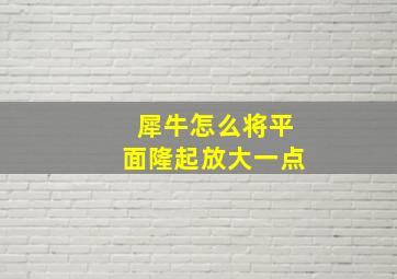 犀牛怎么将平面隆起放大一点