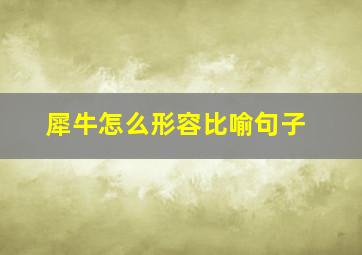 犀牛怎么形容比喻句子