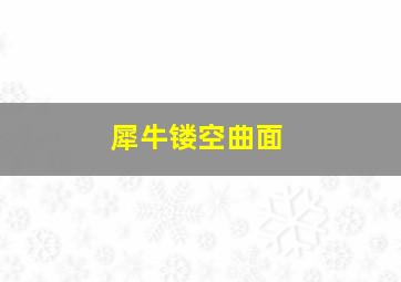 犀牛镂空曲面