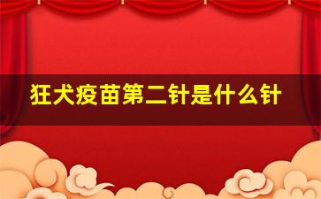 狂犬疫苗第二针是什么针