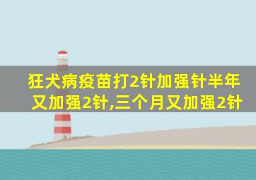 狂犬病疫苗打2针加强针半年又加强2针,三个月又加强2针