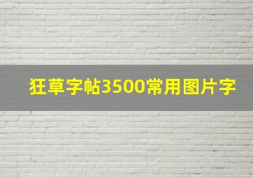 狂草字帖3500常用图片字