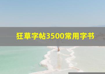 狂草字帖3500常用字书