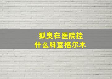 狐臭在医院挂什么科室格尔木