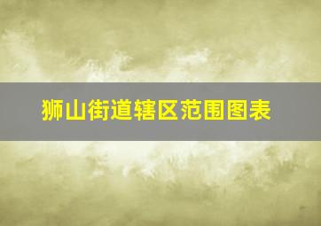 狮山街道辖区范围图表