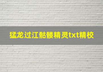 猛龙过江骷髅精灵txt精校