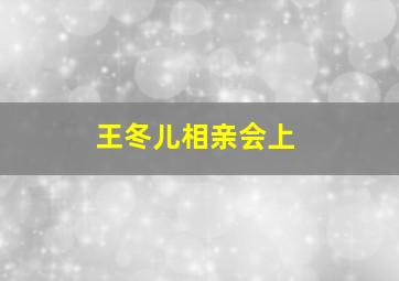 王冬儿相亲会上