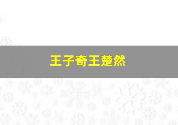 王子奇王楚然