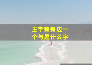 王字旁旁边一个与是什么字